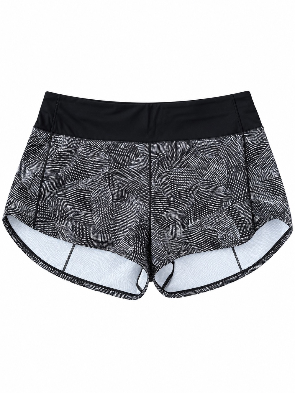 lululemon athletica Black & White Geo Print Athletic Shorts